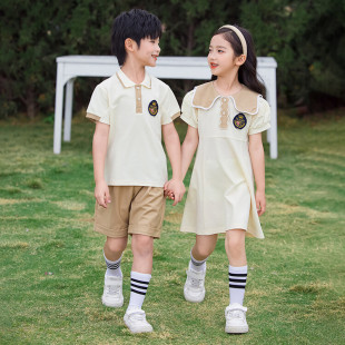 英伦风毕业照班服六一连衣裙表演服小学生校服套装 幼儿园园服夏季