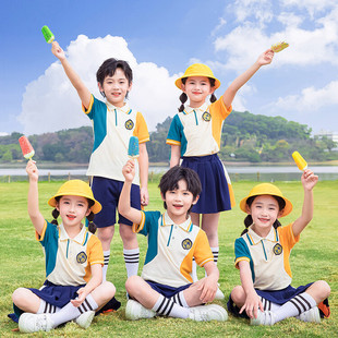 2024新款 校服幼儿园园服大班毕业服小学生运动班服 英伦风夏季 短袖