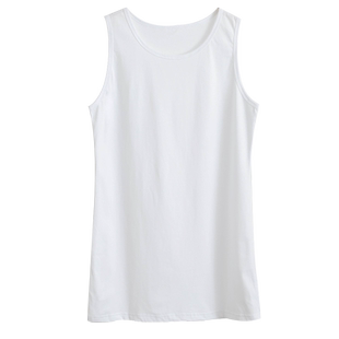 卫衣打底内搭背心女加绒圆领中长款无袖白色遮屁股叠穿吊带打底衫