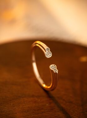新款微镶锆石葫芦开口戒指女轻奢小众设计感高级指环时尚百搭首饰