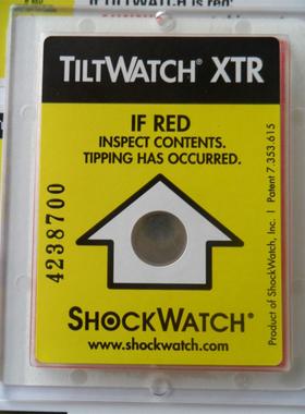 美国TILTWATCH物流标签防倾斜显示不干胶标签防倾斜指示标签物流