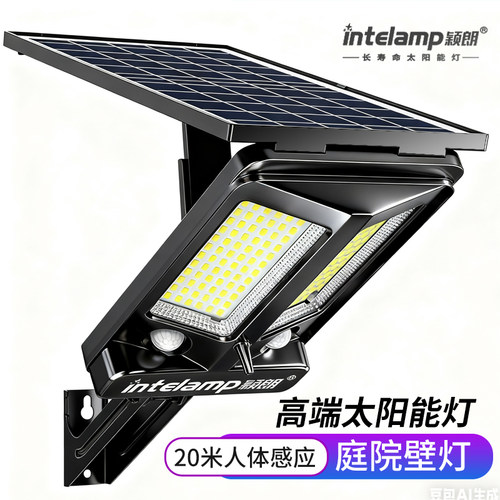 新型太阳能户外灯一体农村院子庭院家用德国高端进口感应照明路灯