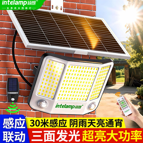 智能感应*太阳能超亮照明庭院灯