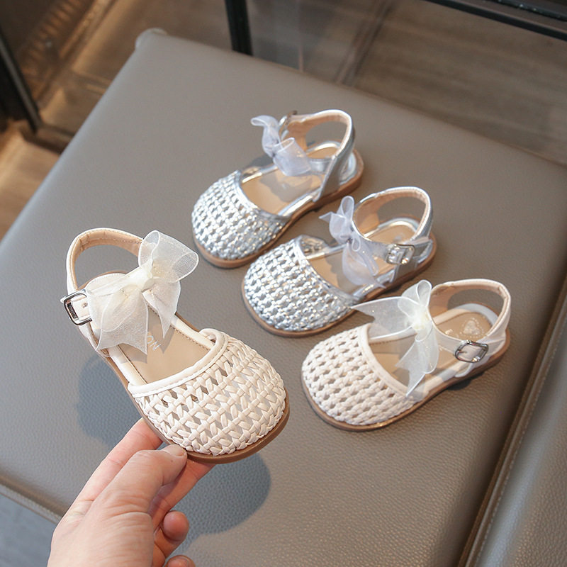 女童编织包头凉鞋2026新款春夏季儿童公主鞋女宝软底沙滩鞋夏款