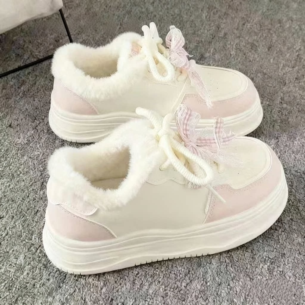 女童鞋子运动鞋秋冬加绒休闲大童
