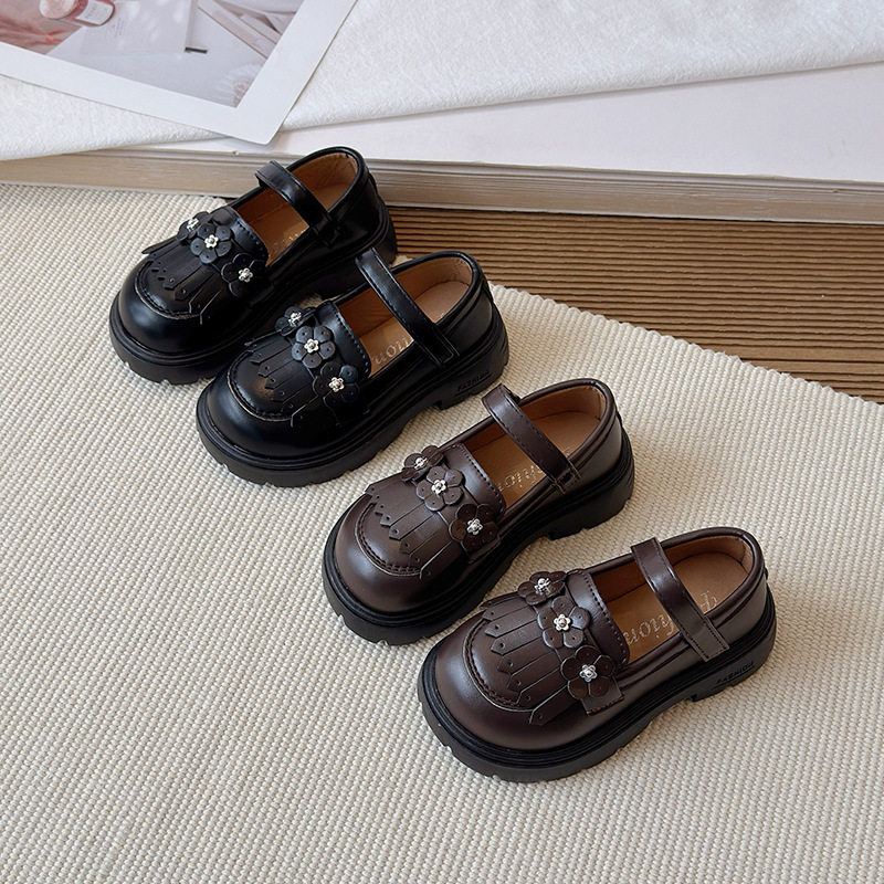 女童黑色皮鞋2026年春秋季新款儿童软底单里鞋子女孩英伦风公主鞋
