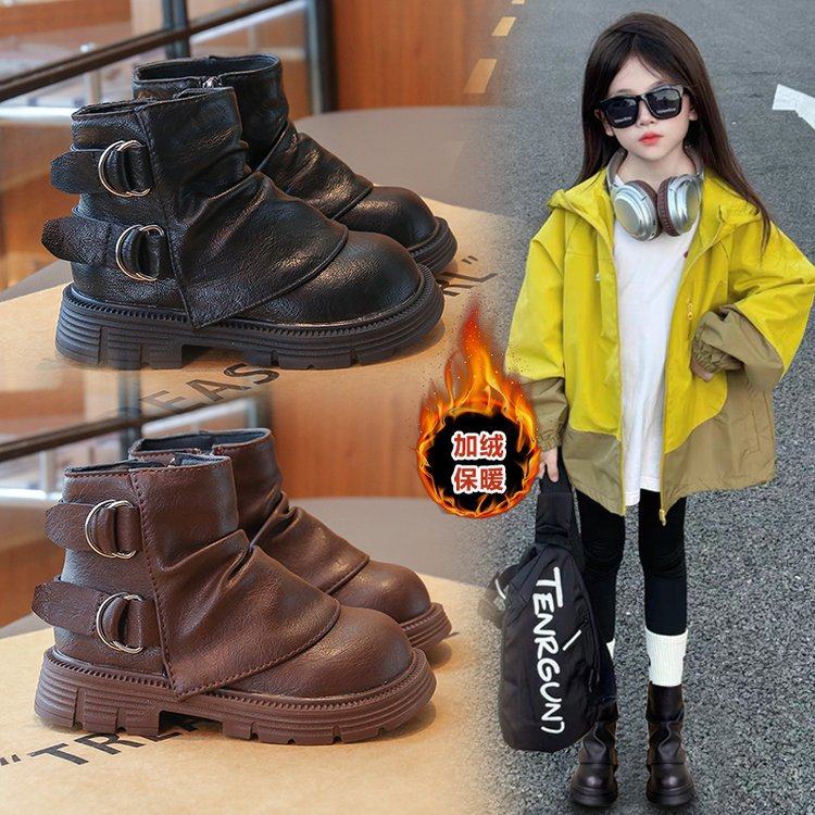 女童短靴2025春秋新款韩版儿童公主风舒适百搭防滑软底爆款马丁靴