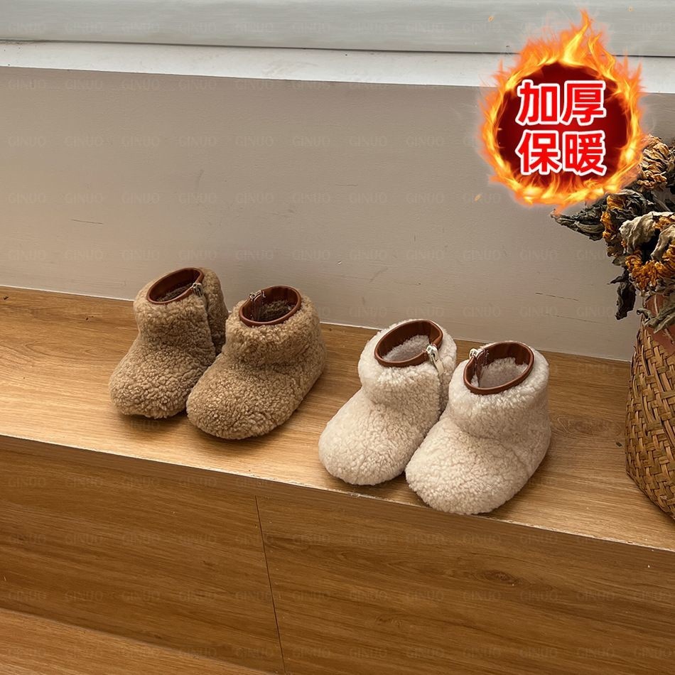女童毛毛靴2025冬季保暖儿童加绒