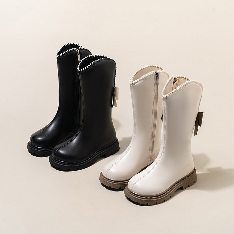 女童皮靴子2025秋冬款儿童结高筒长靴女孩时尚洋气单靴马丁靴,童鞋/婴儿鞋/亲子鞋,皮靴,淘宝优惠券,粉丝福利购,淘宝优惠卷