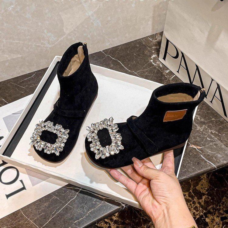 马丁靴女童洋气小公主靴子水钻皮靴女宝宝加绒二棉靴儿童短靴四季,童鞋/婴儿鞋/亲子鞋,棉靴,淘宝优惠券,粉丝福利购,淘宝优惠卷