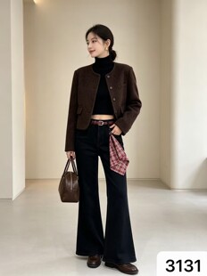 欧货爆款2026秋季新款韩版时尚百搭宽松显瘦毛呢外套女设计感潮范
