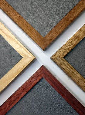 纯实木定制相框摆台拼图用简约原木大画框卡纸胡桃木榫卯装裱挂墙