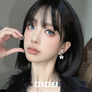 DIGU气质轻奢高级感双面珍珠镶钻星星耳环女独特小众设计耳钉耳饰