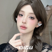 DIGU精致满钻蝴蝶耳夹轻奢高级感无耳洞耳骨夹小众设计感精灵耳饰