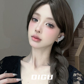 DIGU气质夸张多层满钻耳夹女轻奢高级感镶钻无耳洞耳骨夹无痛耳饰