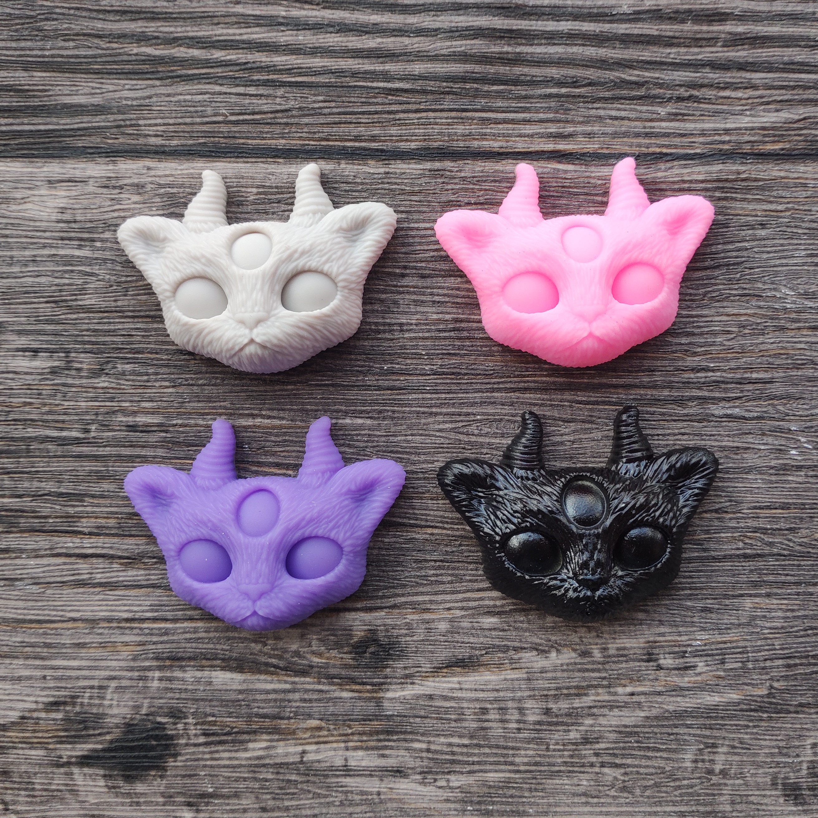 可爱猫猫恶魔石膏糖果滴胶模具