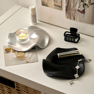 树脂波浪托盘 高级氛围感拍照道具静物产品拍摄装饰摆件摄影背景