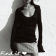 欧美时尚 女装 大圆领长袖 Find春秋新款 针织衫 INS简约外穿针织内搭