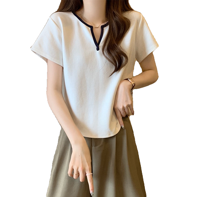 短袖t恤女小个子薄款设计感