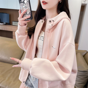 设计感小众初中生开衫 早秋外套女2025新款 宽松薄款 韩版 卫衣 春秋季