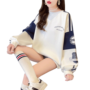 早春卫衣女春秋韩版宽松bf慵懒风薄款ins上衣vintage外套棒球服潮
