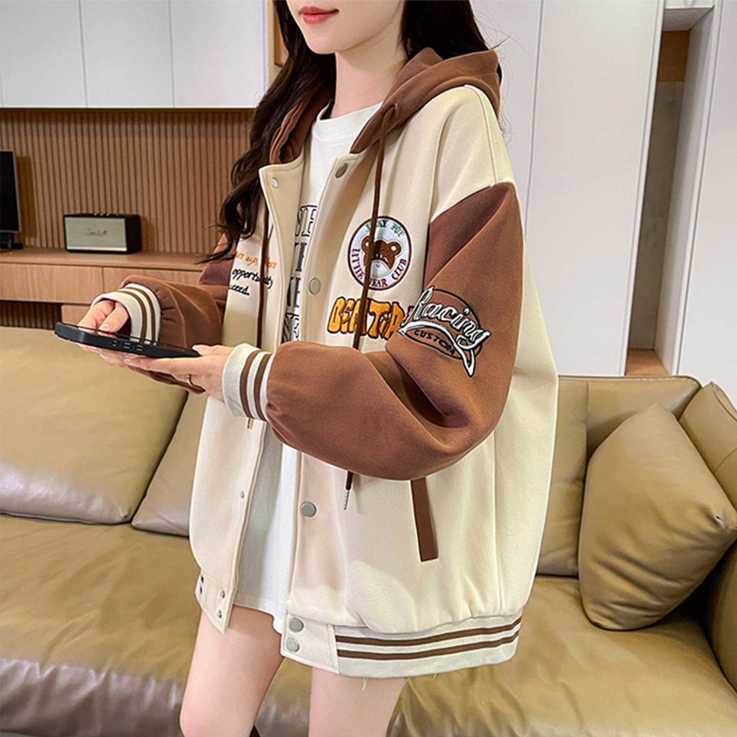 棒球服外套女春秋薄款图片