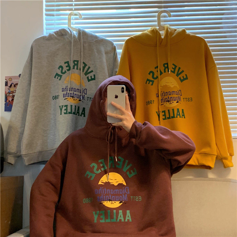 Sweater Autumn and winter Korean Edition Easy Plush thickening ins Wild Harajuku bf Lazy wind ulzzang Coat tidein the Women's clothing/Boutique , Large size women  category - from Buy2taobao.com to provide professional Taobao agent buy service