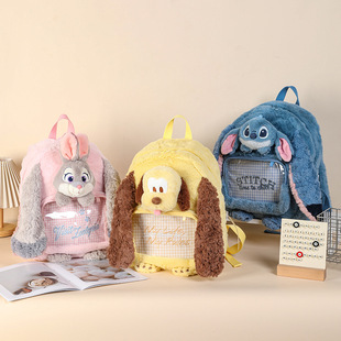 迪士尼正版动物城朱迪迪士尼史迪奇高飞毛绒玩偶双肩包公仔痛包玩