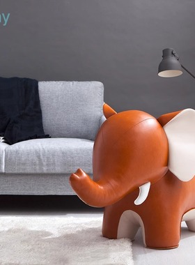 zuny正品动物摆件经典款大象公仔纸镇书挡中型生日礼物礼品