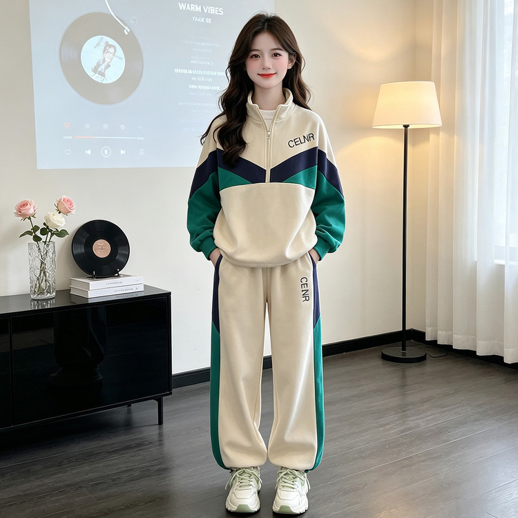 女童卫衣套装春秋2026新款儿童洋气时髦大童女孩秋季运动衣服童装