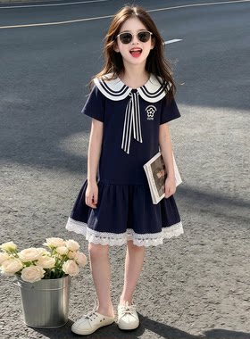 女童套装夏季2026新款洋气儿童时髦韩版蛋糕裙短袖夏装两件套裙子