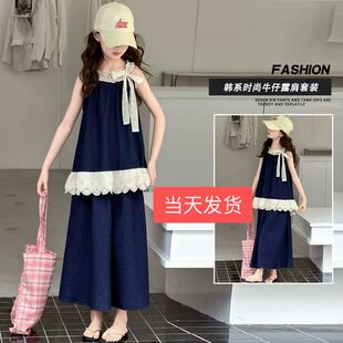 女童夏季超好看套装裙2026新款女孩大童夏天裙子高级感无袖连衣裙