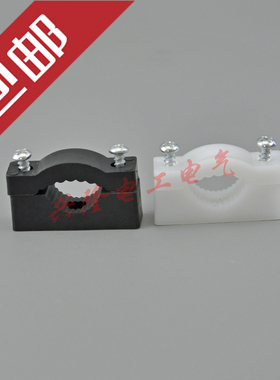 圆形线夹电缆电线螺丝固定夹塑料夹子圆型二次过门线夹齿形理线器