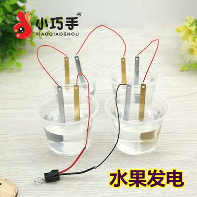 水果发电电池锌片铜片科学实验电极组装科技小制作手工DIY器材