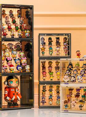 盲盒收纳展示架泡泡玛特展示盒乐高手办popmart集装箱柜亚克力