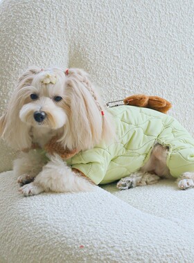 宠物狗狗服饰加厚带挂件带玩具熊挂件牵引扣棉服
