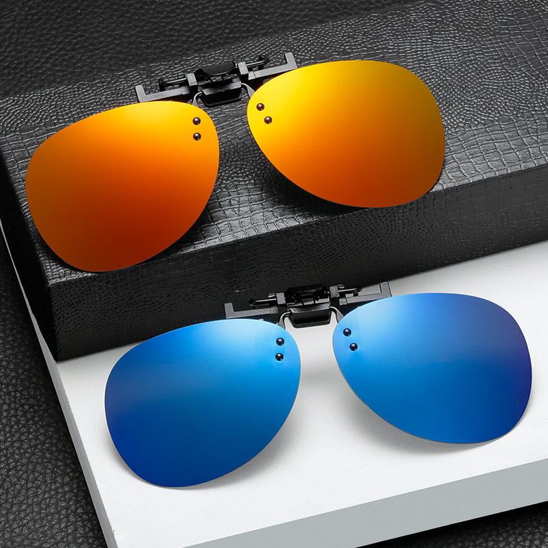 厂家直销偏光眼镜夹片 3026 蛤蟆款偏光镜近视太阳镜墨镜挂镜夹片