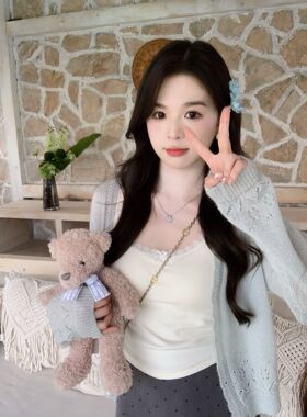 安璃 夏季百搭慵懒风钩花花边薄款显白开衫