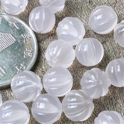 天然川料南红玛瑙 冰透糯种荔枝冻南瓜珠散珠配件