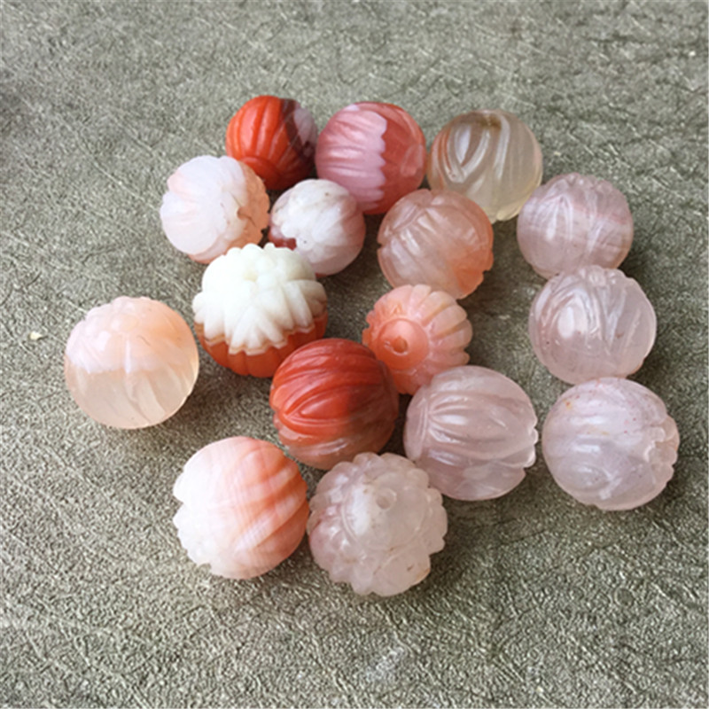 特价南红玛瑙佛珠莲花配件
