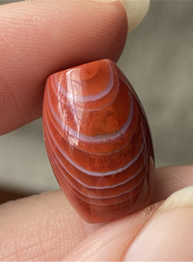 11.98mm直径天然川料南红特色缠丝桶珠勒子顶珠橄榄珠玛瑙路路通