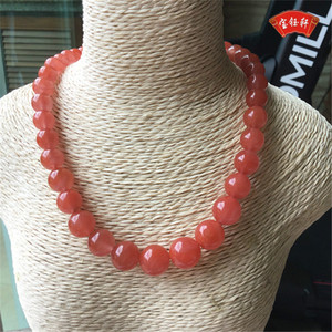 特价清仓处理 天然川料南红玛瑙水红项链塔链毛衣链03