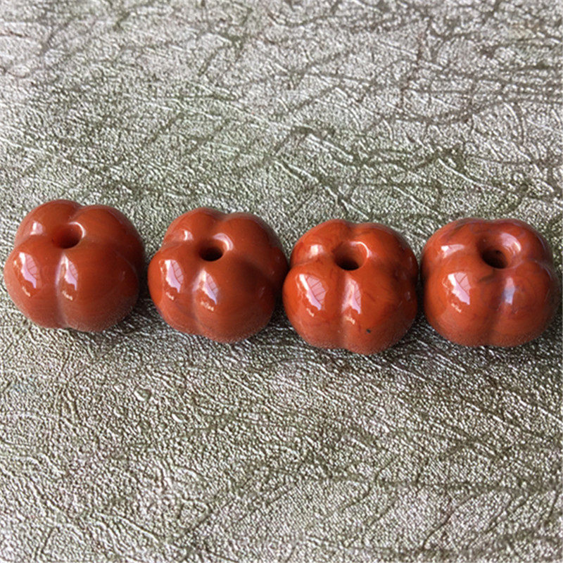 四川凉山南红玛瑙滿肉柿子红南瓜珠.柿子珠.散珠DIY珠串配件211