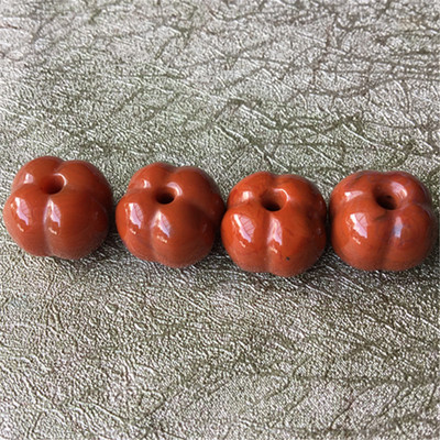 四川凉山南红玛瑙滿肉柿子红南瓜珠.柿子珠.散珠DIY珠串配件211