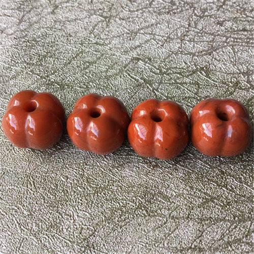 四川凉山南红玛瑙滿肉柿子红南瓜珠.柿子珠.散珠DIY珠串配件211