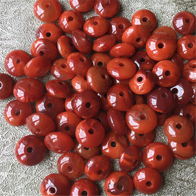 四川九口南红玛瑙隔片配饰散珠