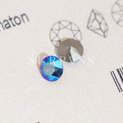 进口奥地利施家水晶1088尖底圆钻DIY美甲华子堆钻206SHIM闪烁蓝色