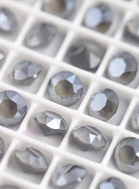 正品奥钻奥地利水晶美甲1088尖底圆钻娃娃公仔DIY堆钻L111I深灰色