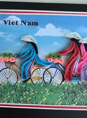 越南纯手工 立体 磁性1.5mm衍纸成品DIY手工创意冰箱贴 可定制