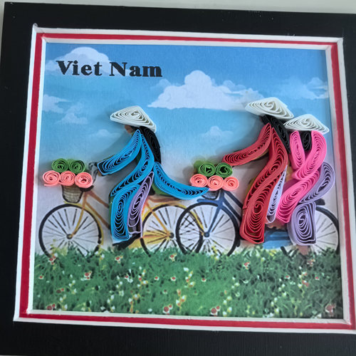 越南纯手工衍纸成品可定制冰箱贴